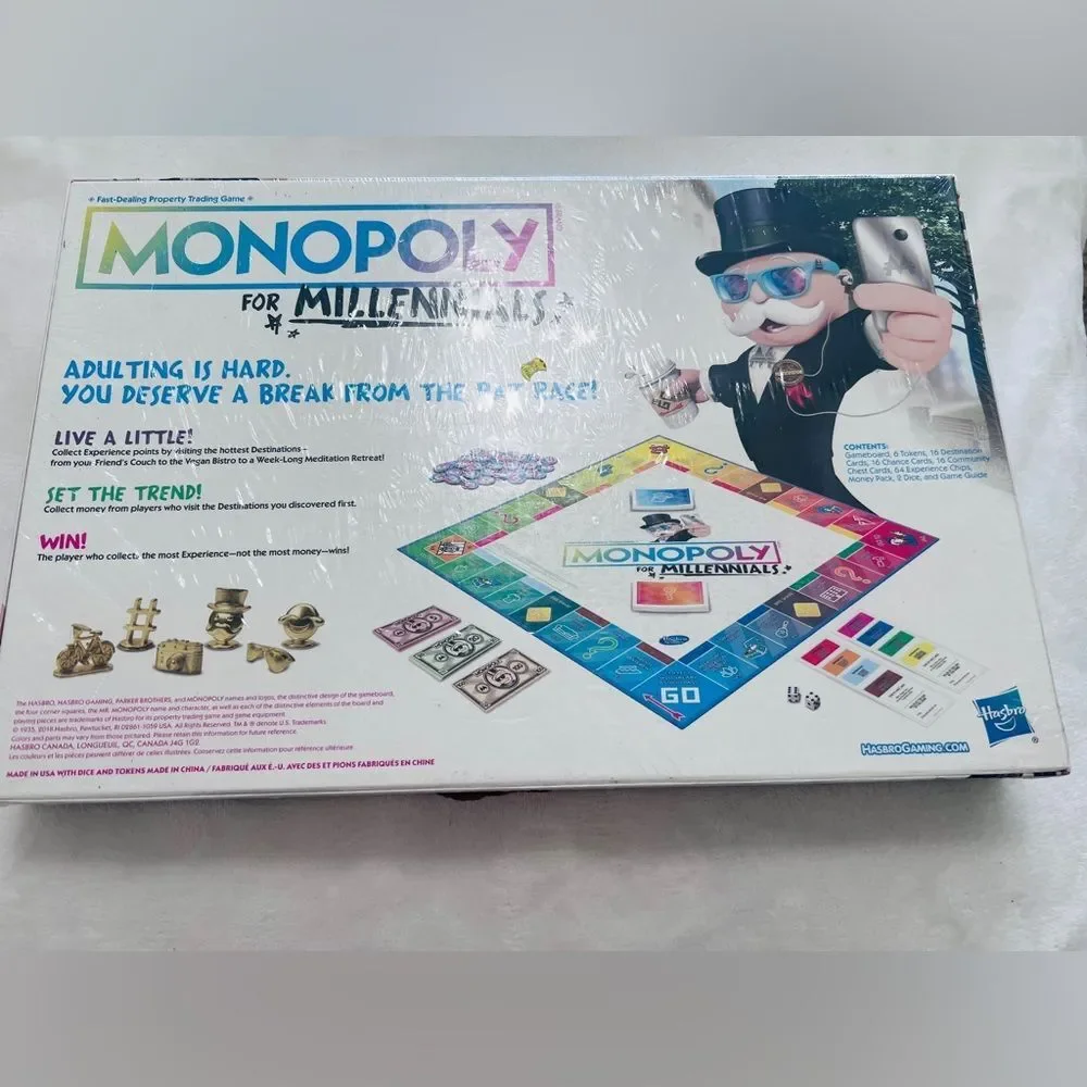 Monopoly for Millennials Board Game Hasbro New Sealed